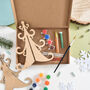 Personalised Christmas Tree Wooden Craft Kit Letterbox, thumbnail 2 of 7