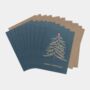 Gold Glitter Tree Christmas Cards Pack, thumbnail 4 of 5
