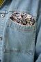 Mens Navy And White Ditzy Floral Pocket Square, thumbnail 1 of 7