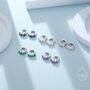 Sterling Silver Tiny 6mm Cz Huggie Hoop Earrings, thumbnail 1 of 9