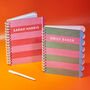 Personalised Jumbo Striped Scallop Wooden Notebook, thumbnail 3 of 5