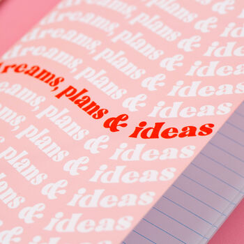 'Dreams, Plans, And Ideas' A5 Notebook, 4 of 4