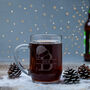 Personalised Santa Hat Beer Glass, thumbnail 1 of 4