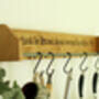 Custom Engraved Farmhouse Kitchen Pan Hanger – Handmade From Dartmoor Oak, thumbnail 4 of 12