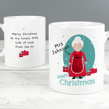 Personalised Mrs Claus Christmas Mug – Stocking Filler And Secret Santa Gift, 2 of 6