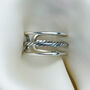 Sterling Silver Triple Band Adjustable Ring, thumbnail 2 of 4