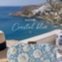 Coastal Blue | Light Blue Floral Embroidery Summer Clutch, thumbnail 3 of 8