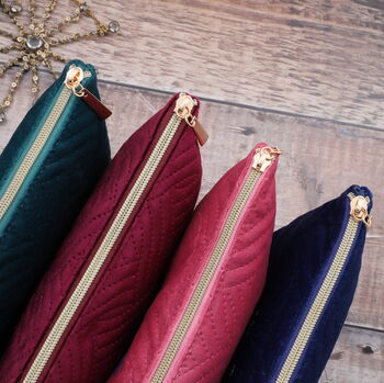 Personalised Initial Velvet Make Up Bags, 3 of 8