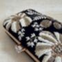 Black Velvet Floral Clutch Bag, thumbnail 8 of 10
