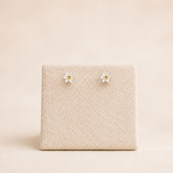 Sterling Silver Daffodil Stud Earrings, 3 of 12