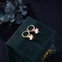 Delicate Maple Leaf Charm Huggie Hoop Earrings, thumbnail 2 of 11