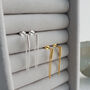 Sterling Silver 925 Bar And Chain Dangle Ear Stud Earrings, thumbnail 2 of 10