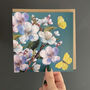 Blossom And Birds Botanical Embossed Card, thumbnail 1 of 2