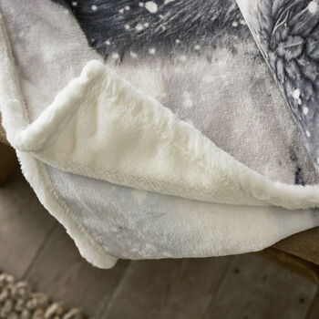 Baby Penguins In The Snow Printed Supersoft Throw With Faux Fur Backing 41021035, 3 of 4