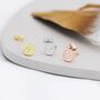 Tiny Button Stud Earrings In Sterling Silver, thumbnail 2 of 12