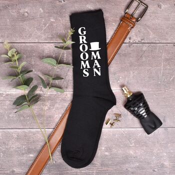 Personalised Name Groom Wedding Day Socks, 4 of 4