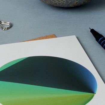 Circular Light Print Greeting Card, 2 of 2