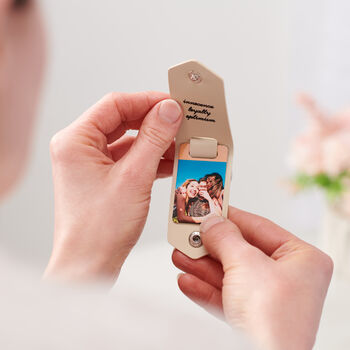 Personalised Birth Flower Photo Keyring, 6 of 11