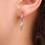 Mismatched Shell Huggie Hoops Earrings In Sterling Silver, thumbnail 5 of 11