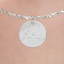Personalised Pisces Constellation Necklace In Silver, thumbnail 1 of 11