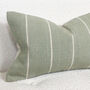 Sage And Cream Stripe Cushion Cover 50 X 30cm, thumbnail 2 of 4