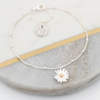Personalised Silver And Gold Plated Daisy Bracelets, 3 of 6