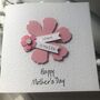 Personalised Mothers Day Pink Flower Card, thumbnail 8 of 9