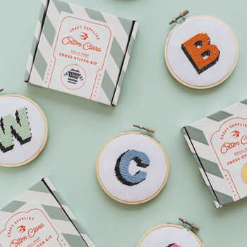 Drop Shadow Alphabet Cross Stitch Kit, 7 of 10