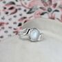 Rainbow Moonstone Wave Ring, thumbnail 3 of 6