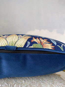 Blue Indigo Lodden William Morris 18' Cushion Cover, 6 of 8