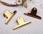 Set Of Large Heavy Duty Gold Bulldog Clips, thumbnail 1 of 4