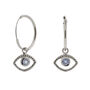 Eye Of Intuition Topaz Hoops In Silver/Gold Plated, thumbnail 4 of 8