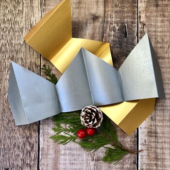 Six Handmade Christmas Crackers, Filled With Sweets, 2 of 5
