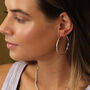 Silver Plated Large Rope Twist Hoop Earrings, thumbnail 1 of 5