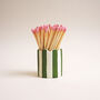Stripy Match Stick Holders Choose Your Colours, thumbnail 3 of 6