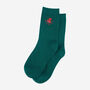 Red Squirrel Woodland Animals Embroidered Ankle Socks Women's Green, thumbnail 4 of 4