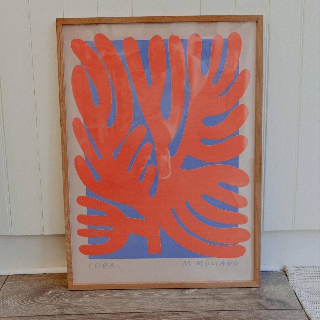 Red Coral Plant Print 50cm X 70cm, 1 of 2