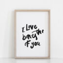 Pink 'love You' Greeting Card By The Moonlit Press | notonthehighstreet.com