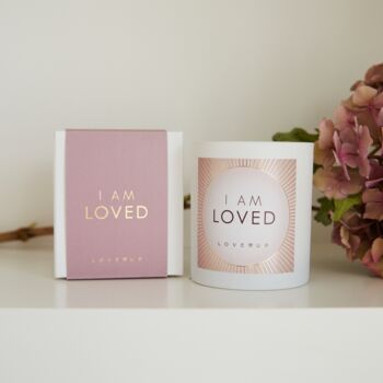 Love Lights Scented Affirmation Candle I Am Loved, 4 of 5