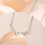 Sterling Silver Stag Deer With Moonstone Necklace, thumbnail 1 of 11