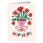 Hip Hip Celebration Greeting Card, thumbnail 1 of 2