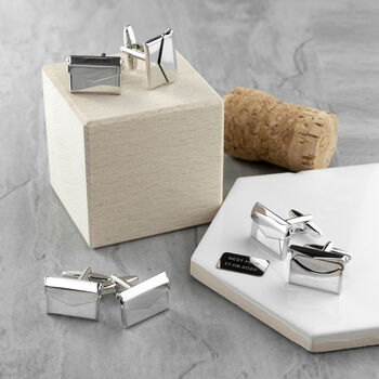 Personalised Silver Plated Secret Message Cufflinks, 8 of 8
