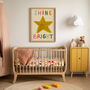 Shine Bright Star Drawn Illustrated Nursery Print, thumbnail 2 of 4