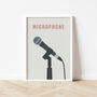 Microphone Print | Dynamic Stage Mic, thumbnail 1 of 9