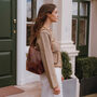 Soft Leather Hobo Shoulder Bag, Brown, thumbnail 1 of 4