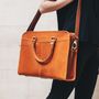 Personalised Leather Laptop Briefcase Satchel ‘Loxley', thumbnail 2 of 10