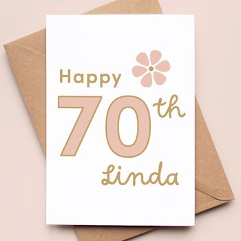 Personalised Flower Birthday Card 40th, 50th, 60th, 70th, 80th, 90th Mum, Daughter, Sister, Grandmother, 3 of 6
