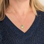 The Duo Labradorite Necklace, Gold Plated, thumbnail 5 of 11