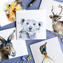 Festive Friends Pack Of Five Blank Christmas Cards, thumbnail 1 of 5