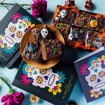 Day Of The Dead Luxury Halloween Brownie Gift, 3 of 3